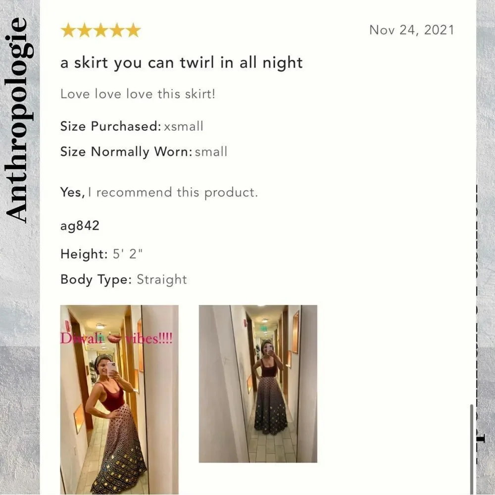 Anthropologie diamond maxi